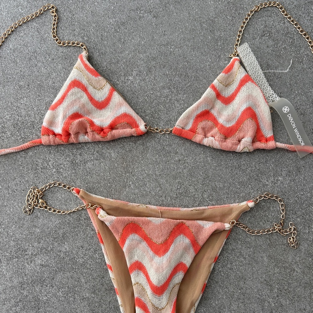 Devon Windsor Bikini XS coral wave BNWT